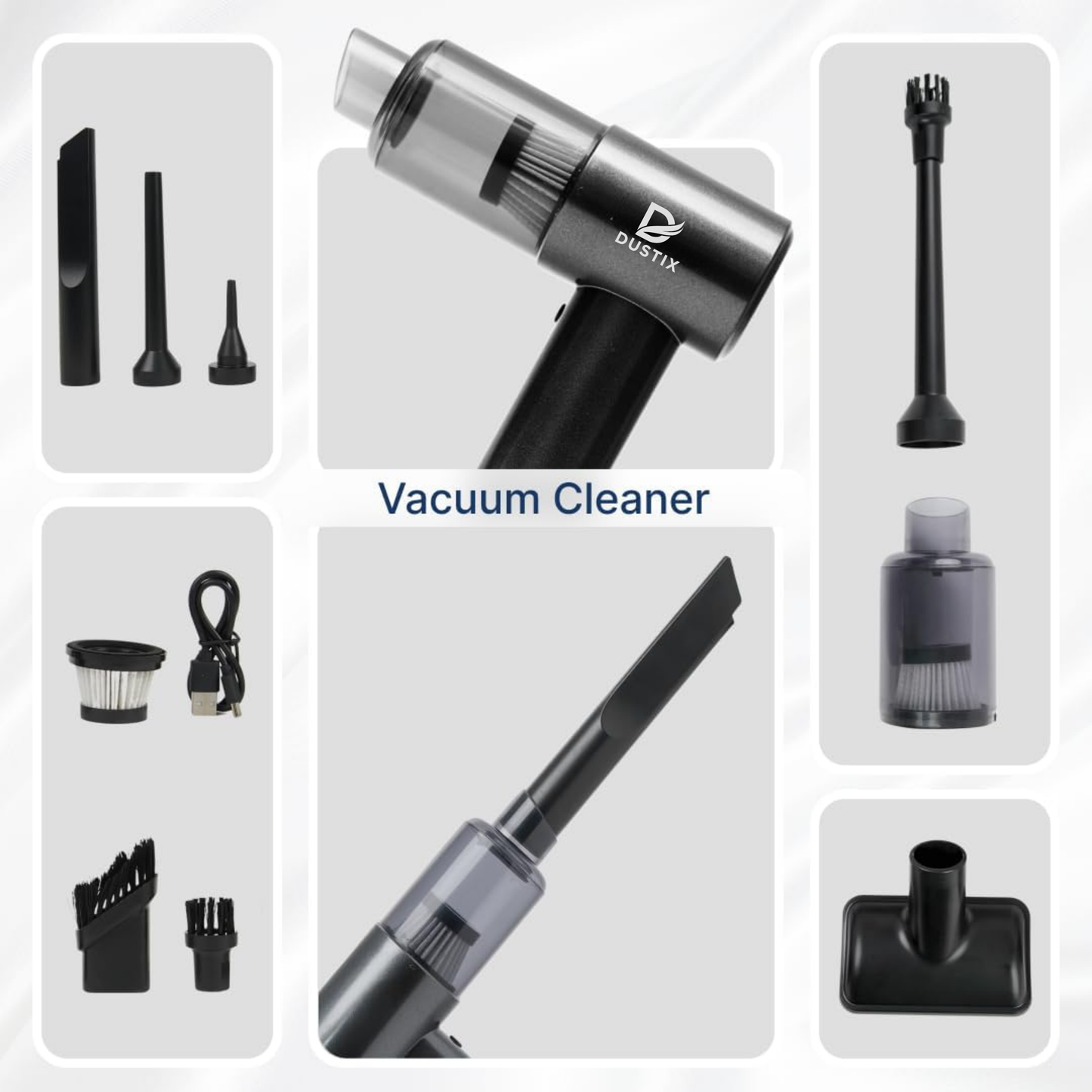 Dustix Handheld Car Vacuum Cleaner Cordless
