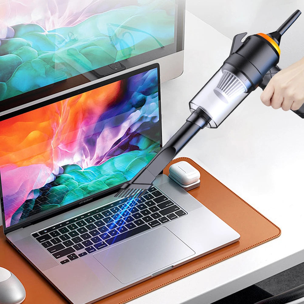 6 In 1 Car Vacuum Cleaner Type-C Rechargeable Blowing Suction Car Cleaner Electric Powerful Cleaner for Car Home Office Cleaning